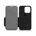 NNEDSZ EFM Monaco Leather Wallet Case Armour with D3O 5G Signal Plus for iPhone 13 Pro (6.1" Pro) - Black
